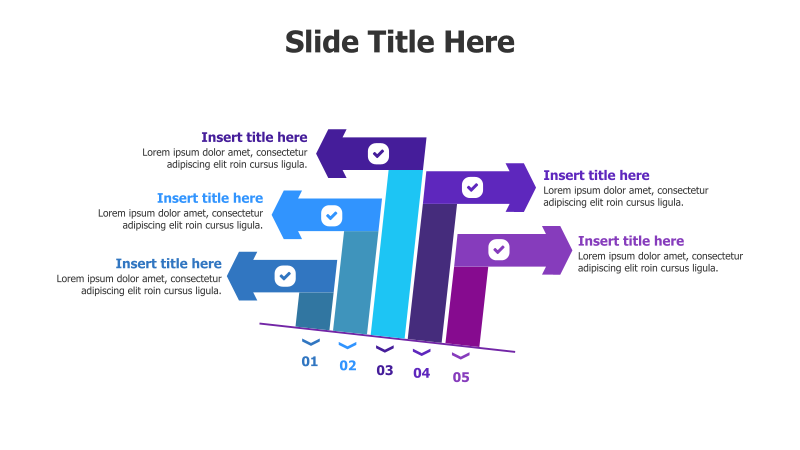 5-Step Flat Arrow Infographic