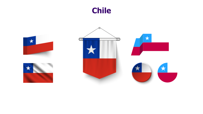 Chile Flag Lettering