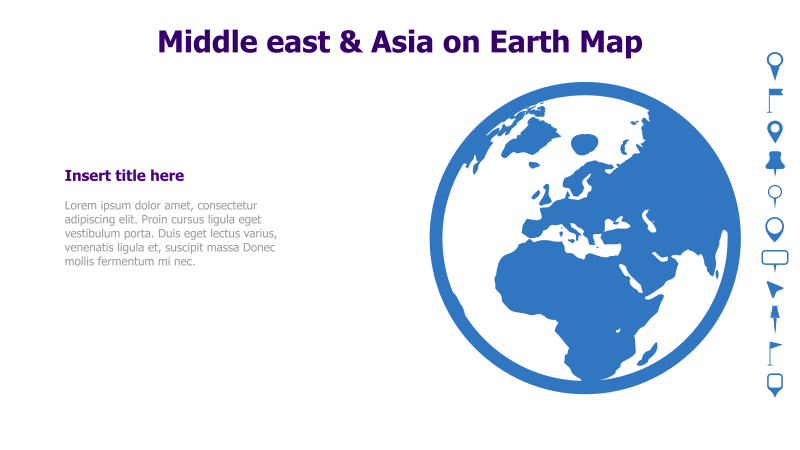Middle East & Asia Map Template