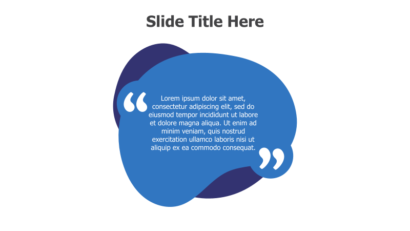 Quote Slide with Abstract Bubble