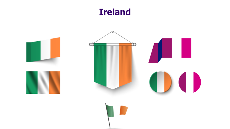 Ireland Flag-Themed Text Layout