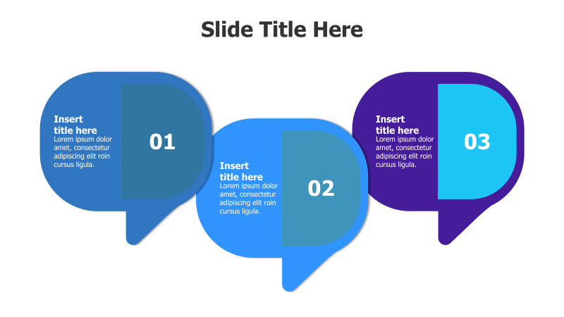3-Step Speech Bubble Infographic