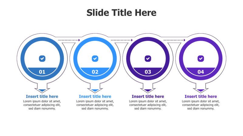4-Step Circular Process with Arrows