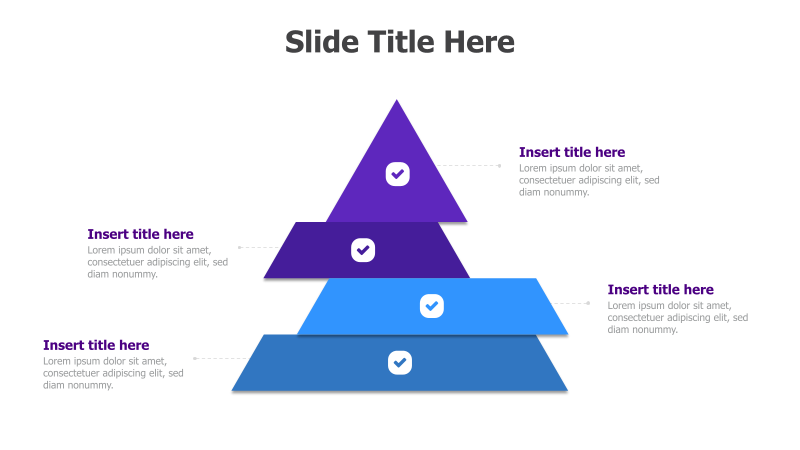 4-Level Stacked Pyramid Diagram