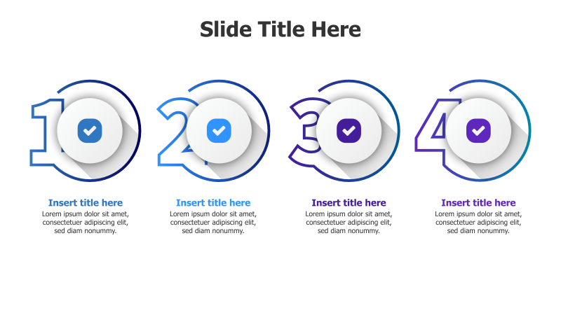 4-Point Circular Infographic with Numbering
