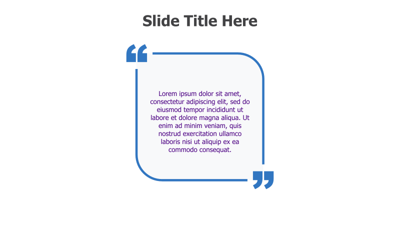 Quote Slide with Decorative Quotation Marks