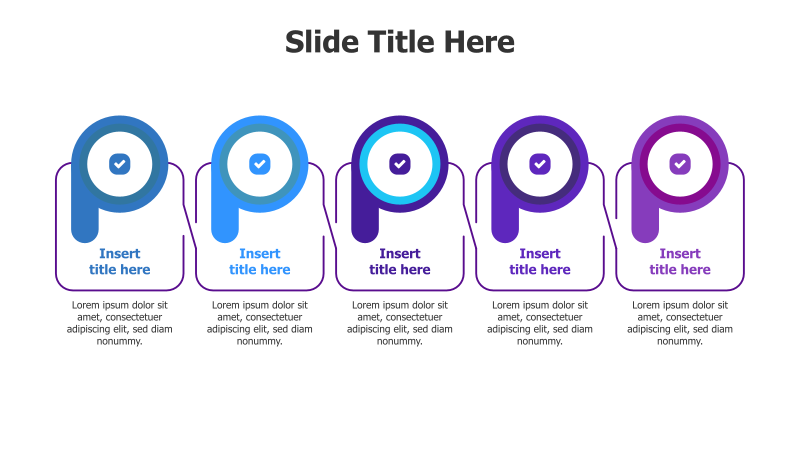 5-Step Connected Circle Infographic