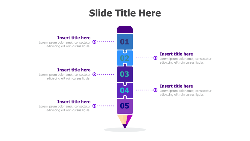 5-Step Pencil Infographic