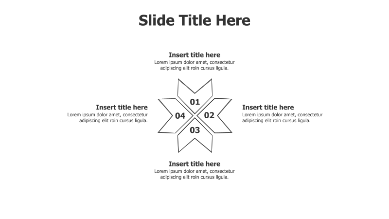 4-Point Doodle Arrow Infographic