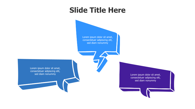 3-Point Speech Bubble Infographic