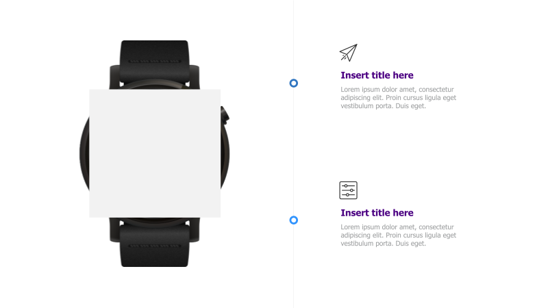 Smartwatch Image with Text Blocks