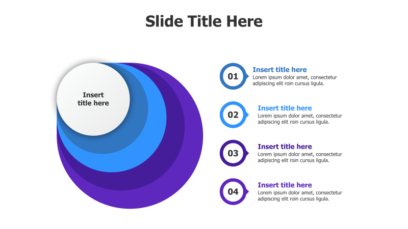 4-Point Overlaid Circles Infographic