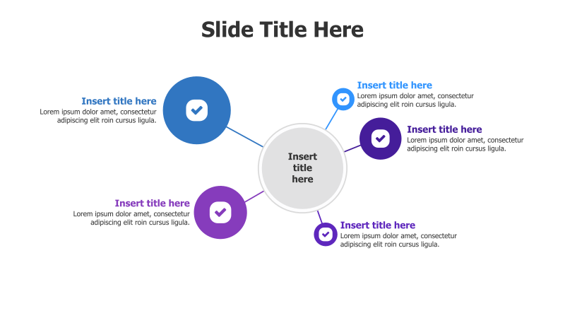 5-Point Branching Infographic with Icons
