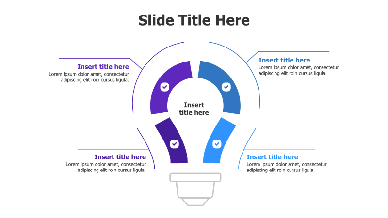 4-Point Divided Bulb Infographic
