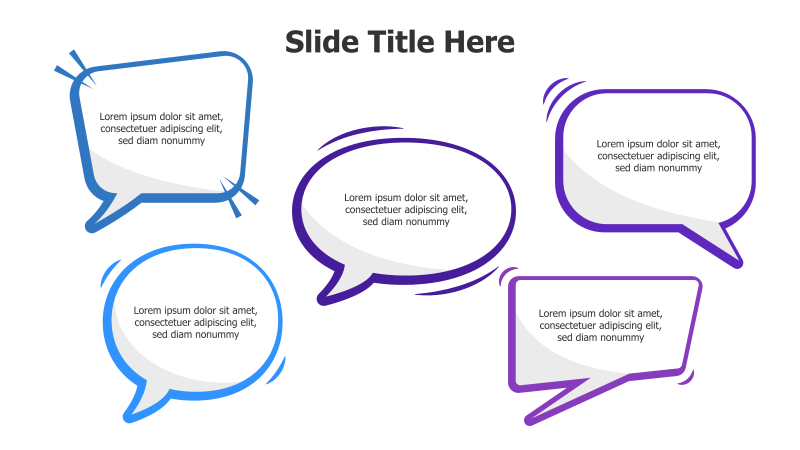 5 Speech Bubbles Infographic