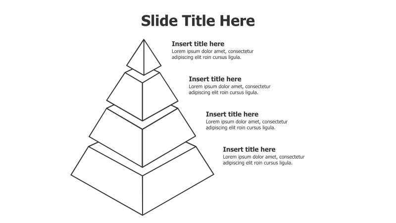 4-Level 3D Pyramid Infographic