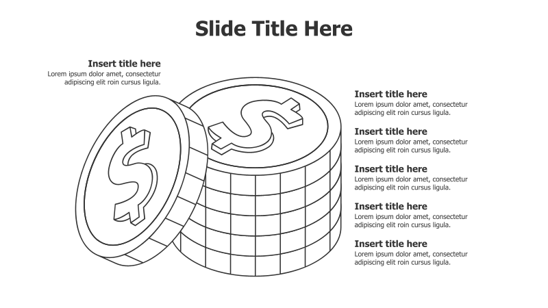 6-Level Overlayered Dollar Coin Infographic