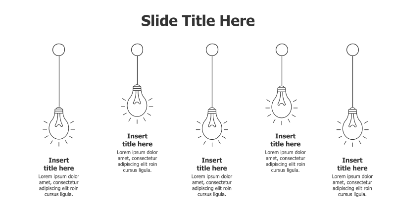 5-Point Lightbulb Infographic