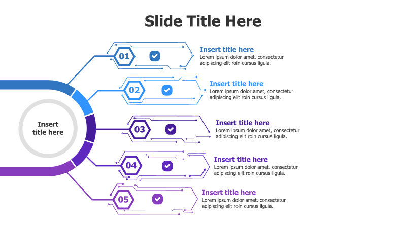 5-Point Tech Branching Infographic