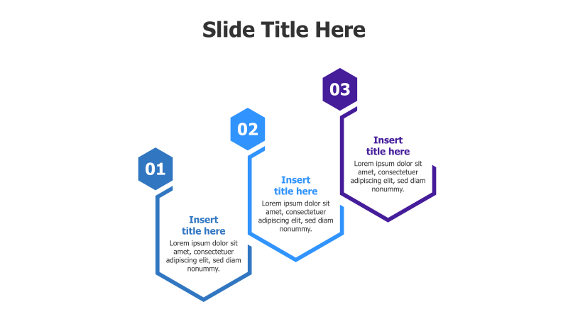 3-Step Hexagon Infographic