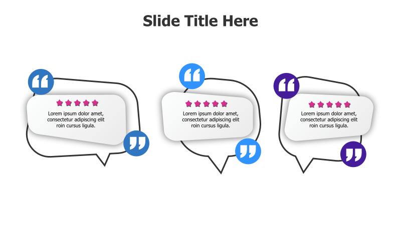 3 Testimonials with Star Ratings