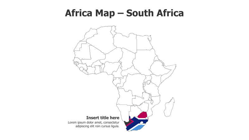Africa Map - South Africa Highlight