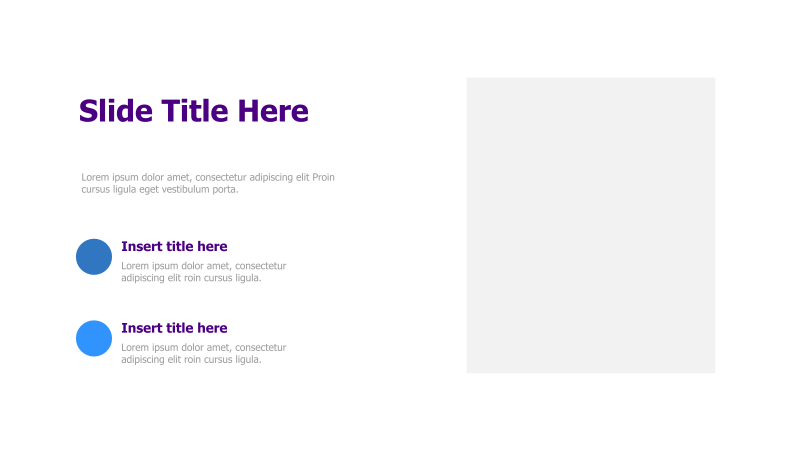 Two-Point Content Slide with Circles
