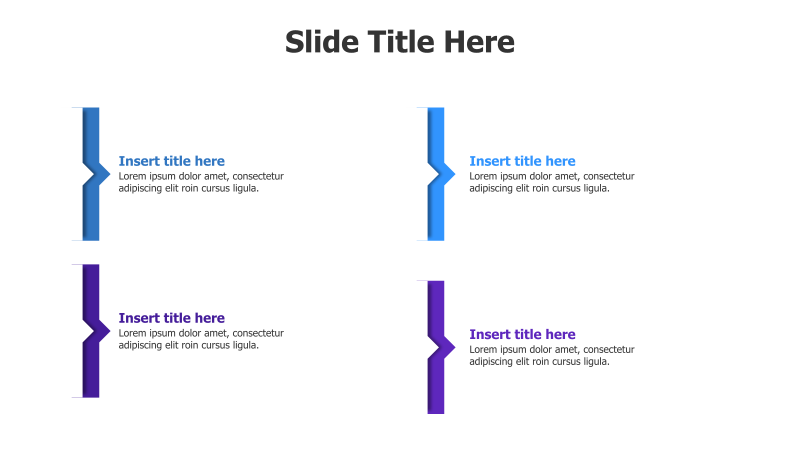 4-Point Striped Arrow Infographic