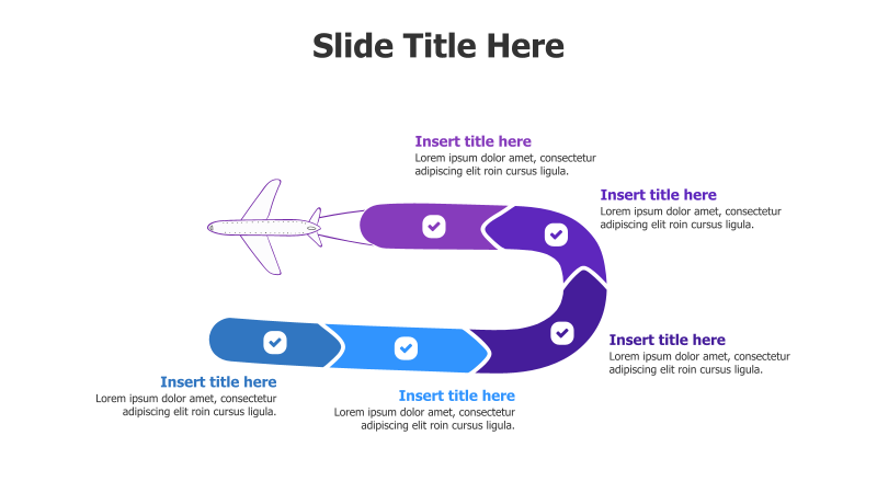 5-Step Process with Flight Path Infographic