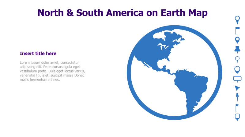 North & South America Map Template