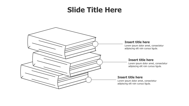 3-Level Stacked Book Outline Diagram