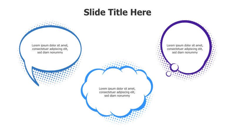 3 Speech Bubble Infographic