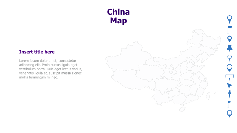 China Map with Text Placeholder
