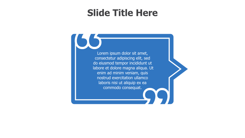 Quote Slide with Speech Bubbles