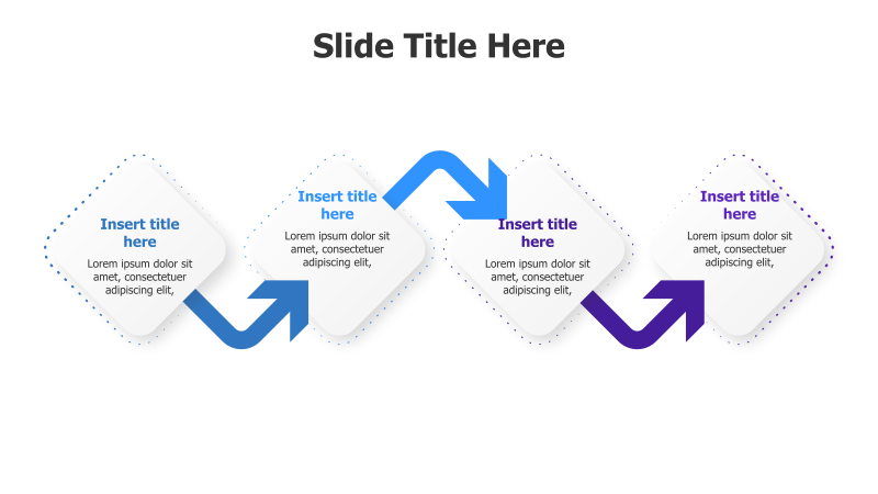 4-Step Sequential Process with Arrows