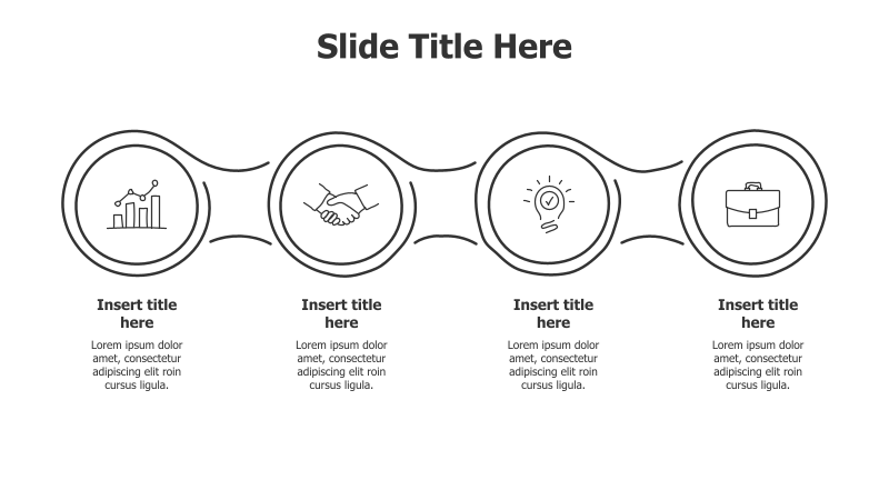 4-Step Doodle Circle Infographic