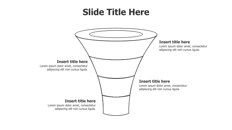 4-Point Circular Funnel Infographic