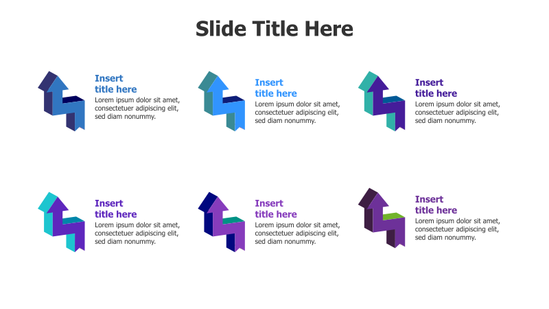 6-Point 3D Arrow Progression
