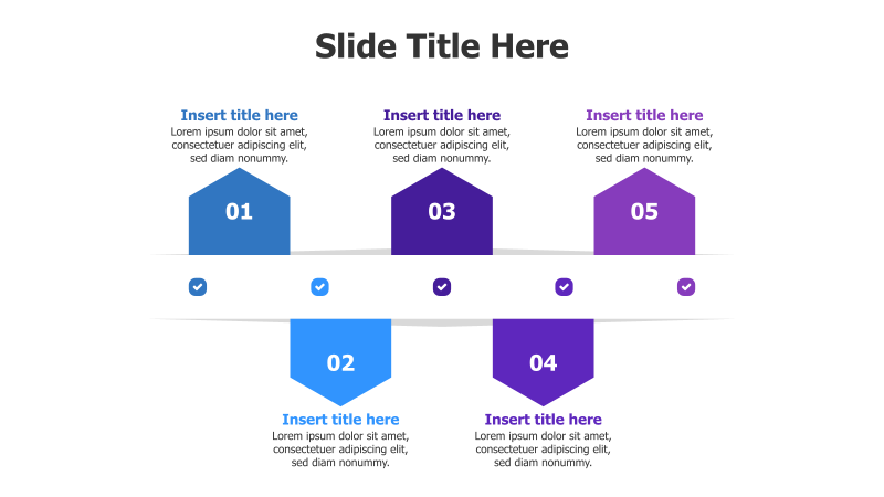 5-Point Up & Down Arrow Infographic