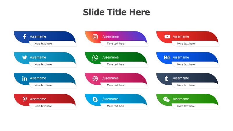 Social Media Contact Information Slide