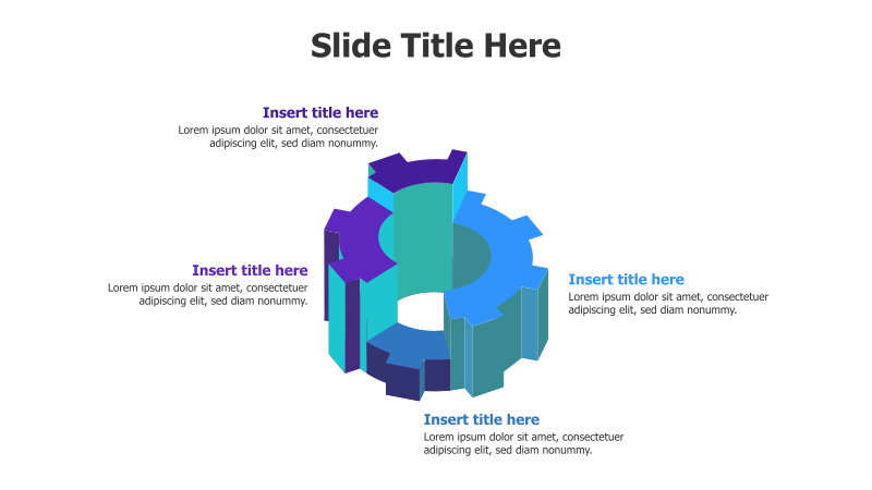 4-Level 3D Gear Infographic