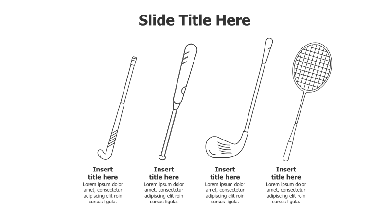4 Sports Equipment Infographic