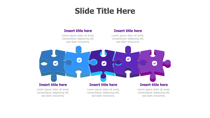5-Point Interlocking Puzzle Pieces