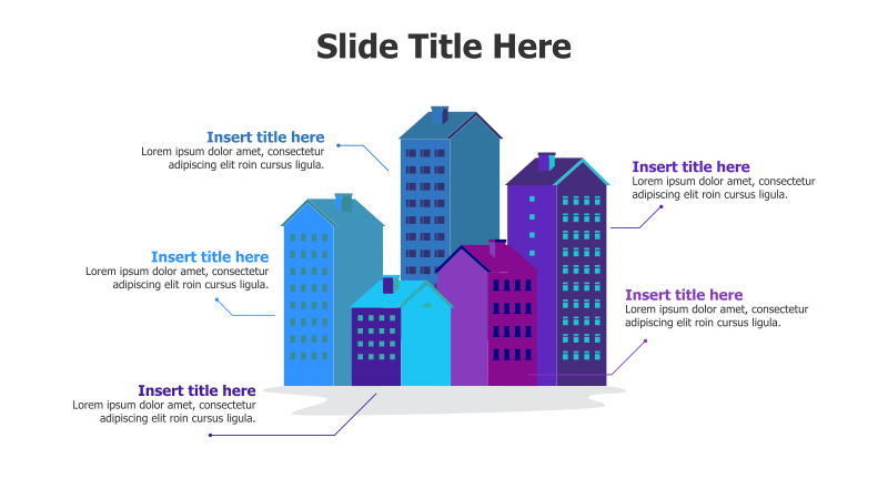 5-Point 3D City Building Infographic