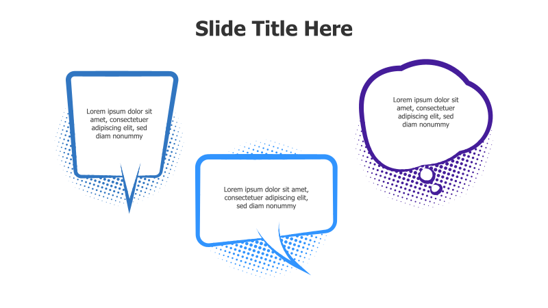 3 Speech Bubble Infographic