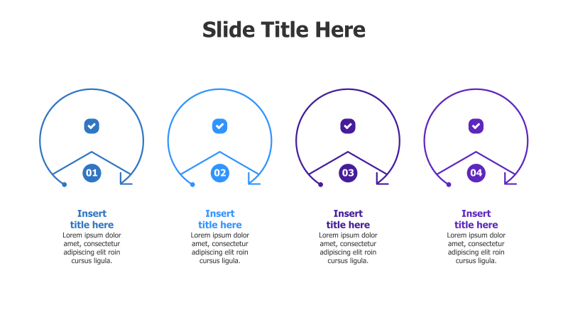 4-Step Circular Process with Arrows