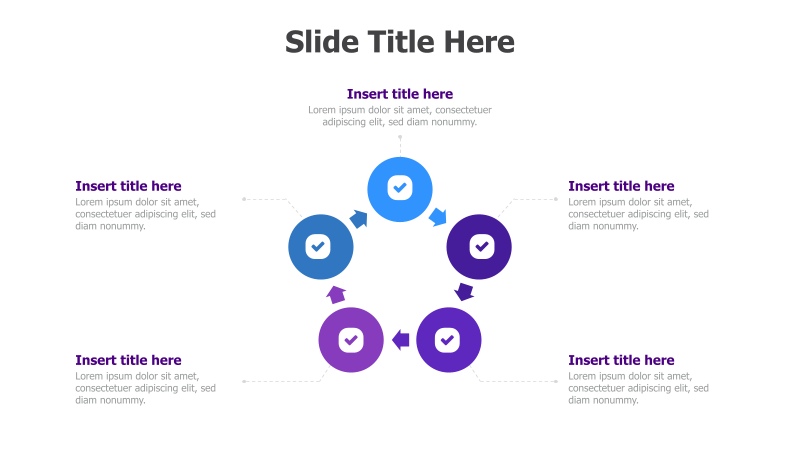 5-Point Circular Process with Arrows