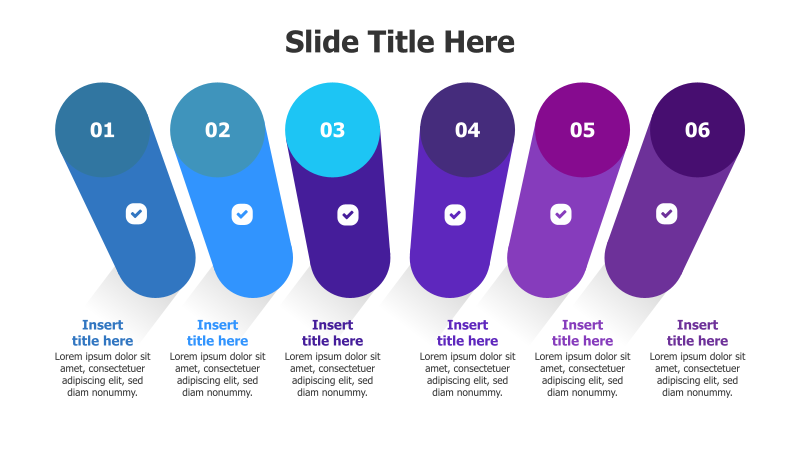 6-Step 3D Column Infographic