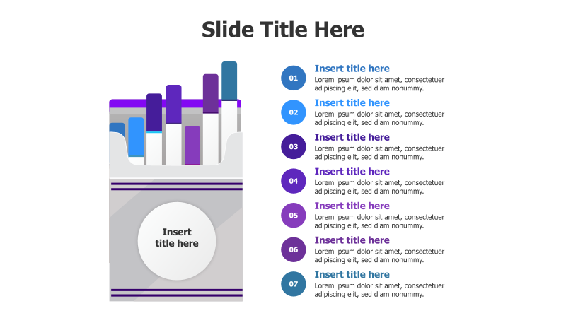 7-Step Infographic with Bar Chart & Circle