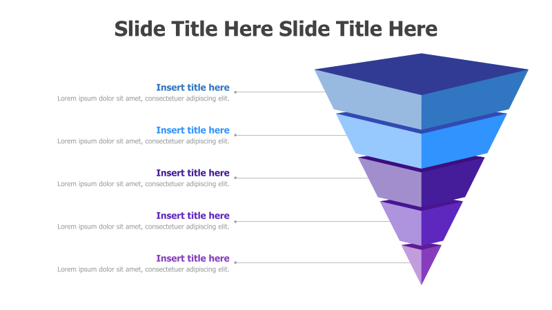 5-Level 3D Funnel Diagram